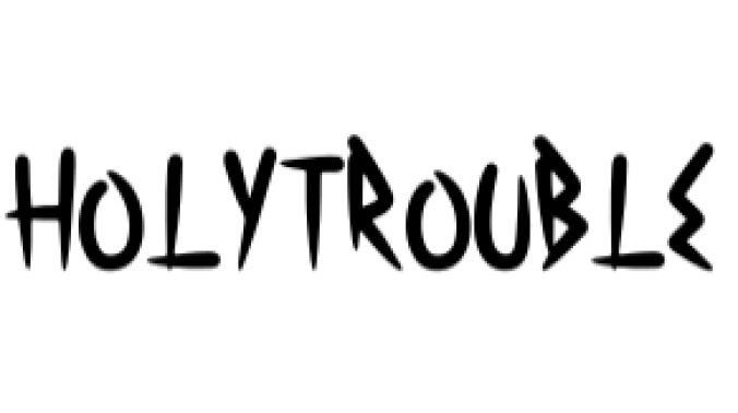 Holy Trouble Font Preview