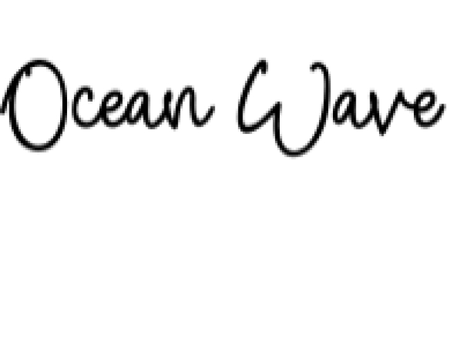 Ocean Wave Font Preview