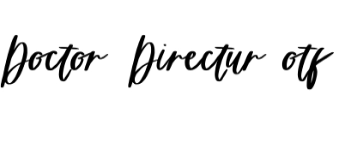 Doctor Directur Font Preview