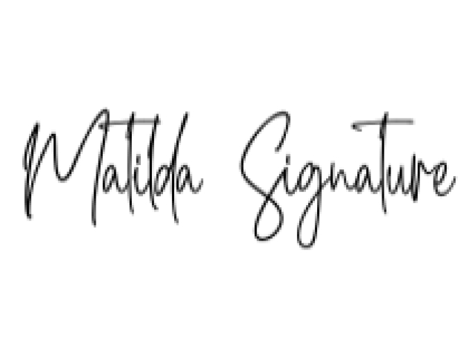 Matilda Font Preview
