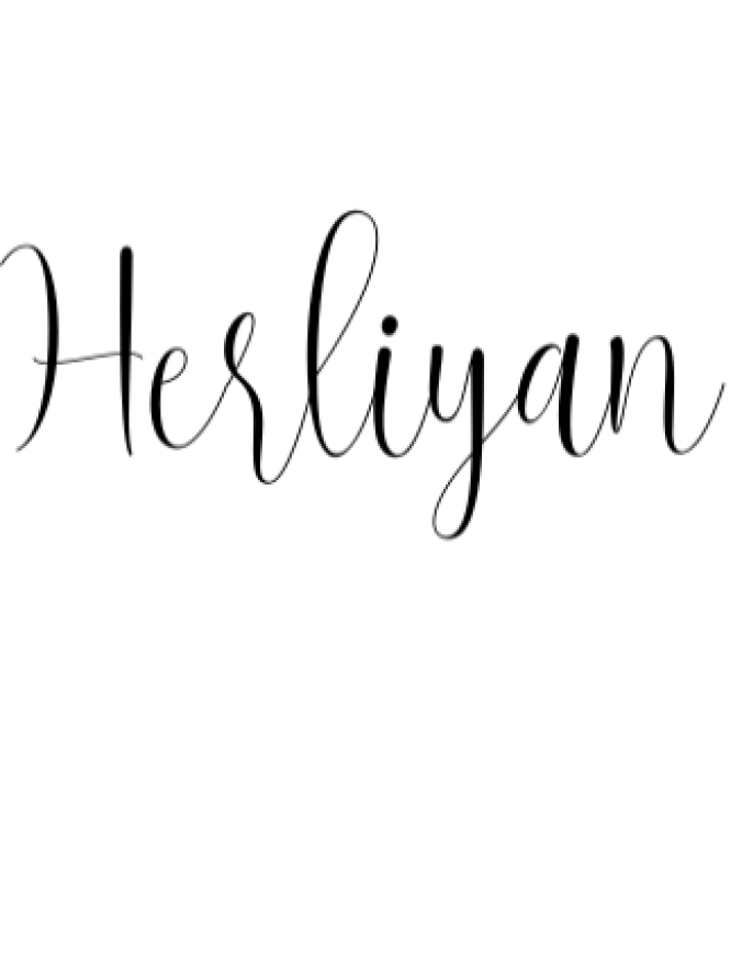 Herliyan Font Preview
