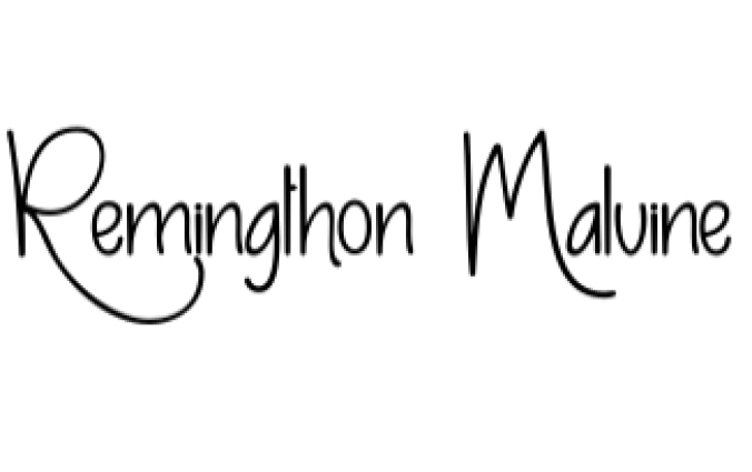 Remingthon Malvine Font Preview