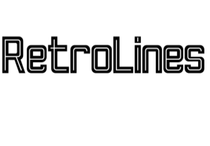 Retro Lines Font Preview