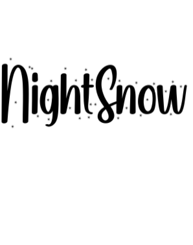 Night Snow Font Preview