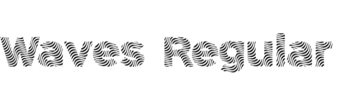 Waves Pattern Font Preview