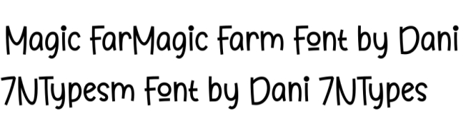 Magic Farm Font Preview