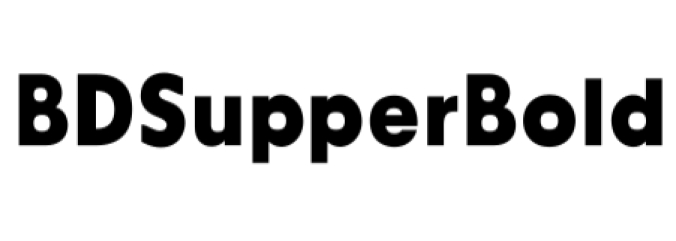 BD Supper Font Preview