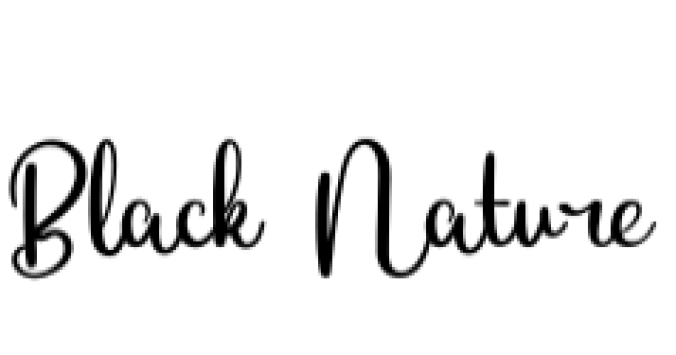 Black Nature Font Preview