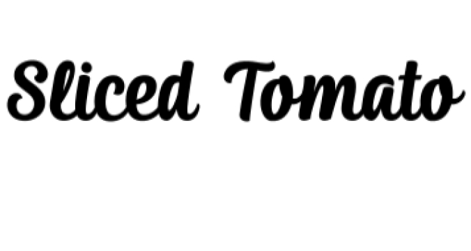 Sliced Tomato Font Preview