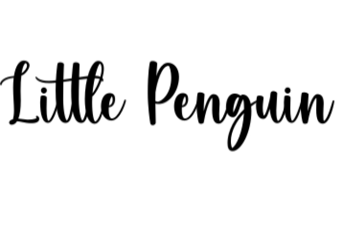 Little Penguin Font Preview