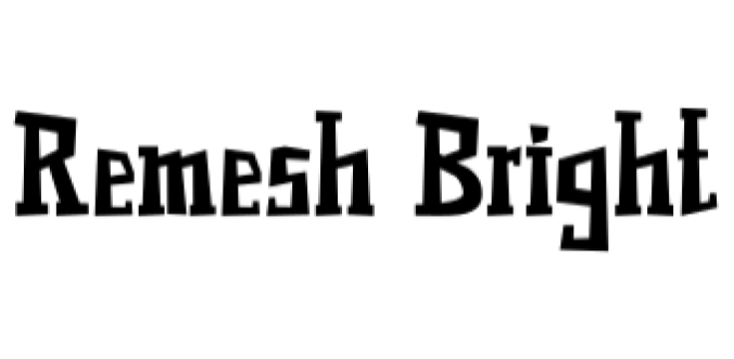 Remesh Bright Font Preview