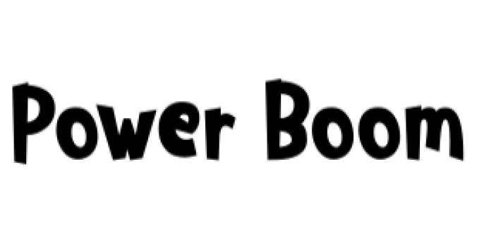 Power Boom Font Preview