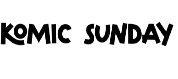 Komic Sunday Font Preview