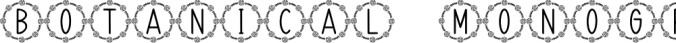 Botanical Monogram Font Preview