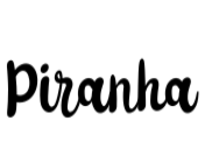 Piranha Font Preview
