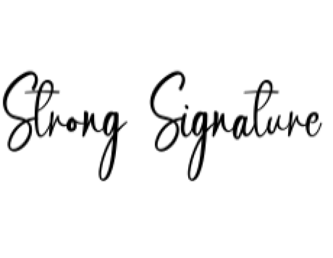 Strong Signature Font Preview