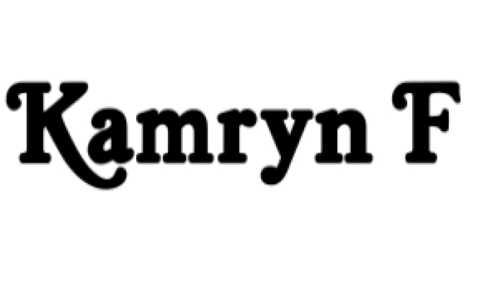 Kamryn Font Preview