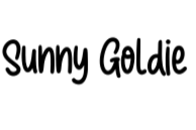 Sunny Goldie Font Preview