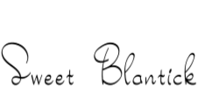 Sweet Blantick Font Preview