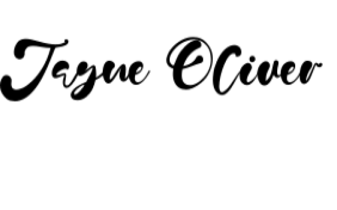 Jayne Oliver Font Preview