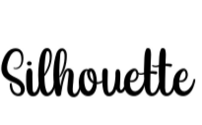 Silhouette Font Preview