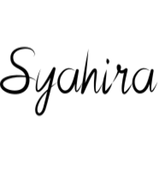 Syahira Font Preview