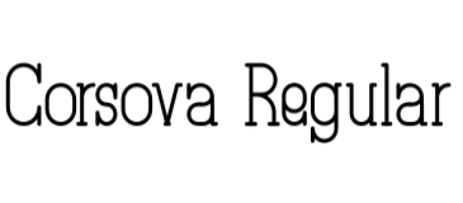 Corsova Font Preview