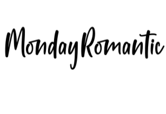 Monday Romantic Font Preview