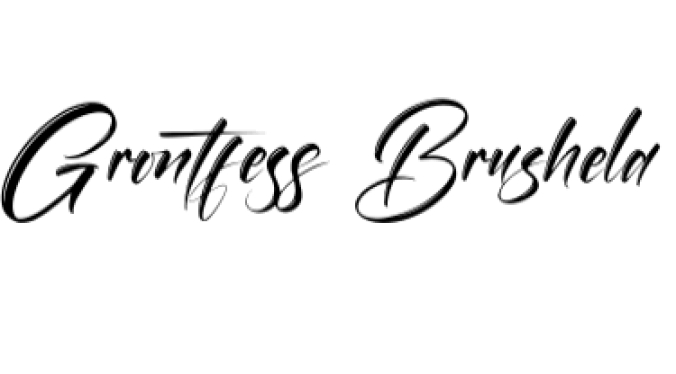Grontfess Brushela Font Preview