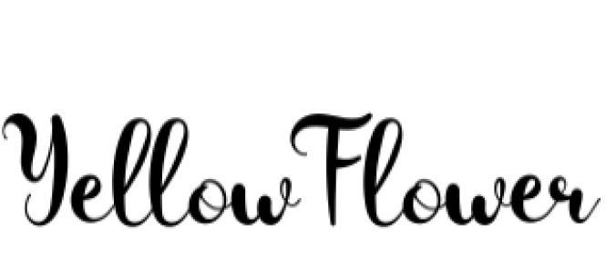 Yellow Flower Font Preview