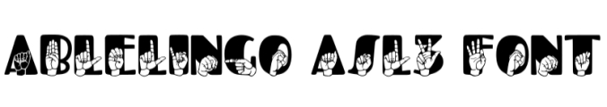 Able Lingo ASL 3 Font Preview