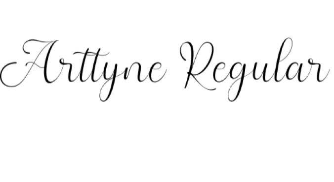 Arttyne Font Preview