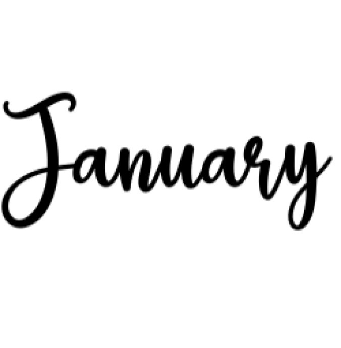 January Font Preview