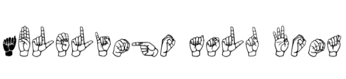 American Sign Language Font Preview