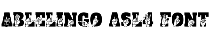 Able Lingo ASL 4 Font Preview