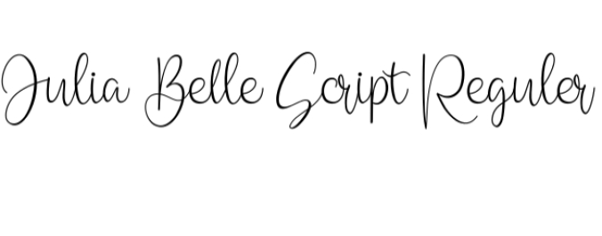 Julia Belle Script Font Preview