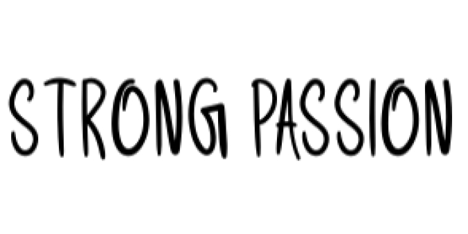 Strong Passion Font Preview