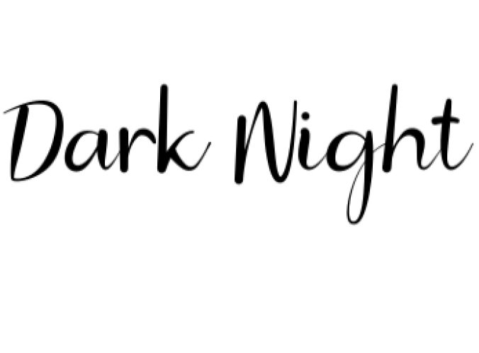 Dark Night Font Preview
