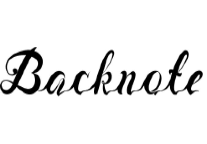 Backnote Font Preview