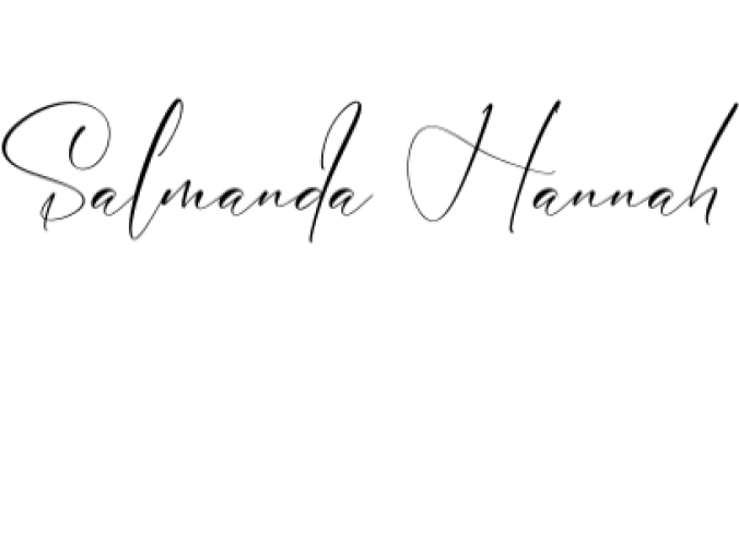 Salmanda Hannah Font Preview