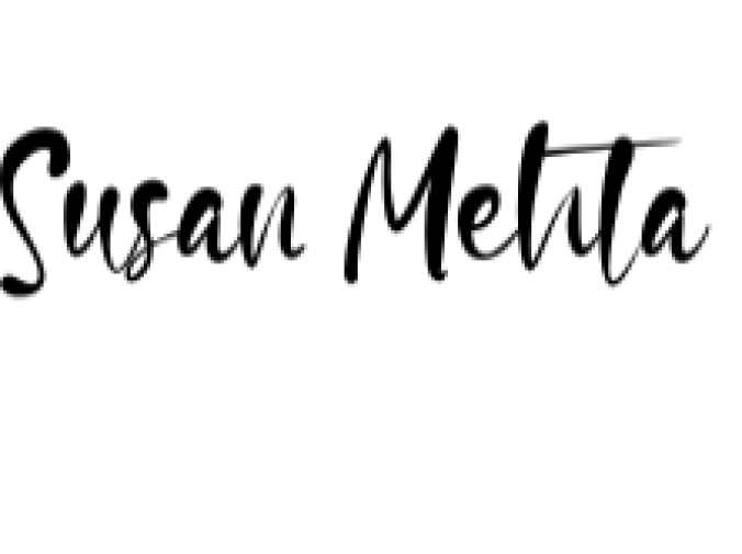 Susan Mehta Font Preview