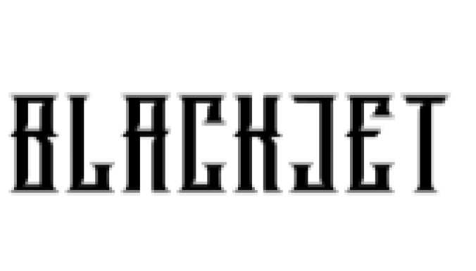 Blackjet Font Preview