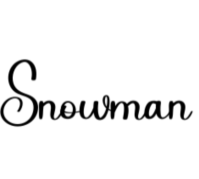 Snowman Font Preview