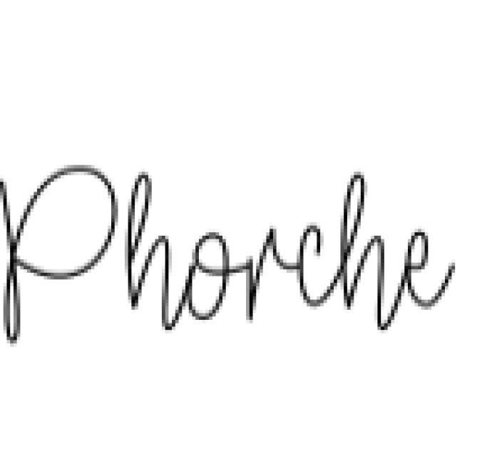 Phorche Font Preview