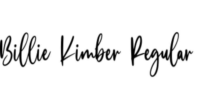 Billie Kimber Font Preview