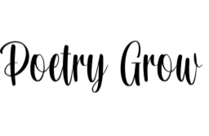 Poetry Grow Font Preview