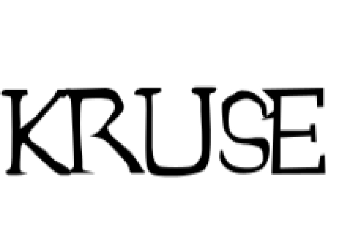 Kruse Font Preview