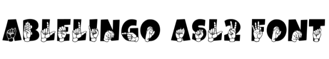 Able Lingo ASL 2 Font Preview