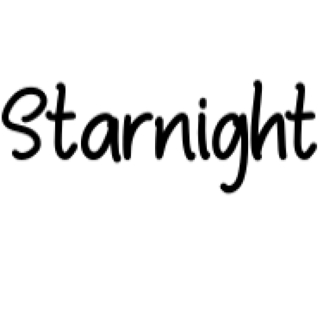 Starnight Font Preview