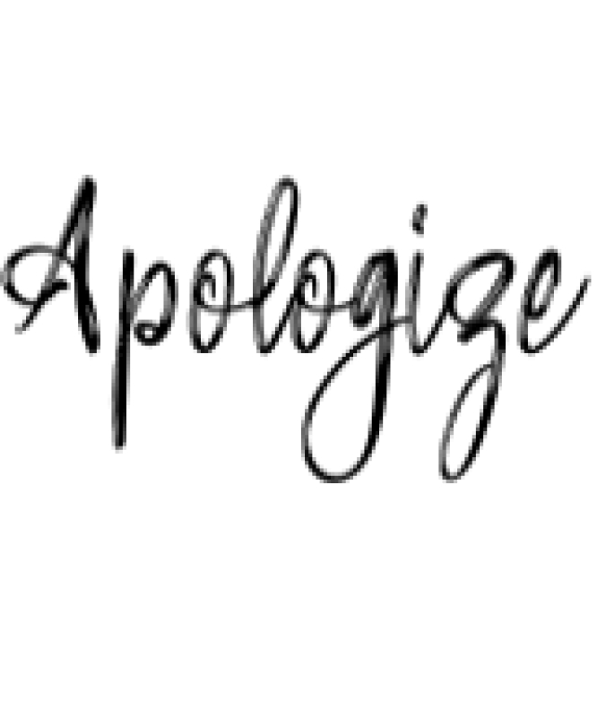 Apologize Font Preview